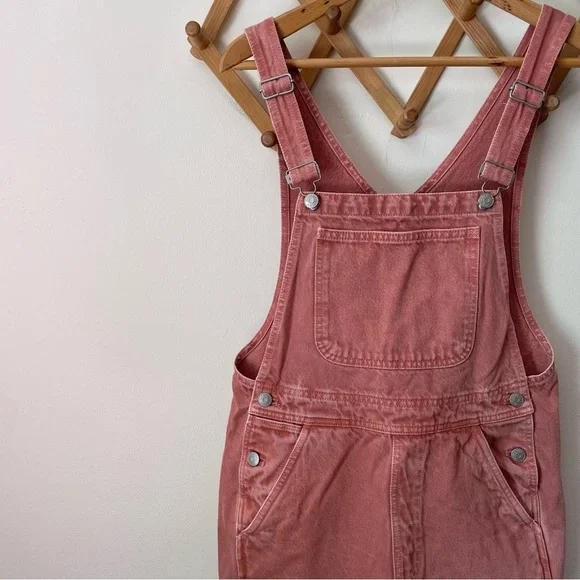 Madewell Dust Rose Pink Denim Overalls - Picture 3 of 5